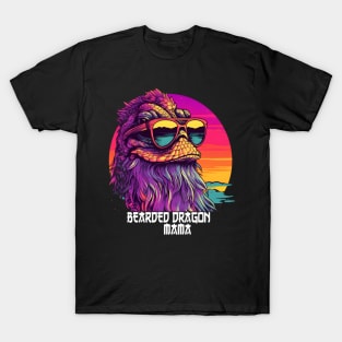 Bearded Dragon Mama Synthwave T-Shirt